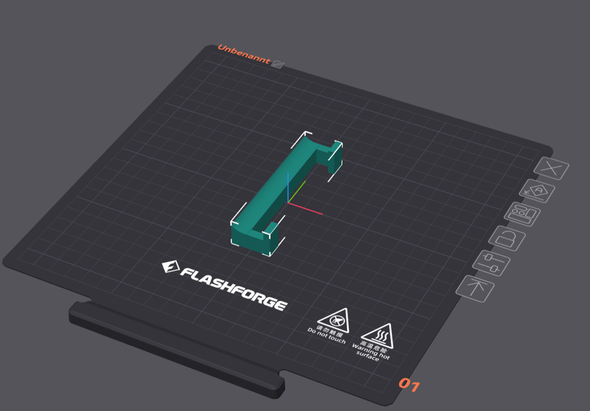 Klemmbalken Druckausrichtung